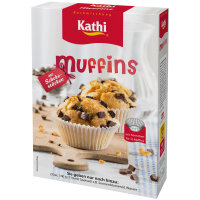 Kathi Backmischung für Muffins mit Schokoladenstückchen 3er Pack (3x360g Packung) + usy Block