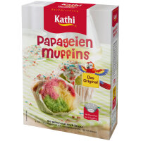 Kathi Backmischung für Papageienmuffins mit Förmchen 3er Pack (3x460g Packung) + usy Block