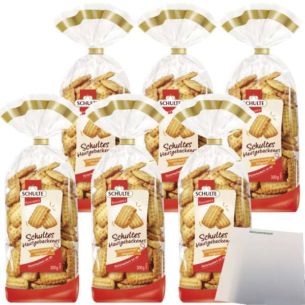 Schulte Hausgebackenes Spritzgebäck 6er Pack (6x300g Packung) + usy Block
