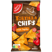 Gut&Günstig Tortillachips Mais-Chips mit Paprikageschmack (300g Packung) + usy Block