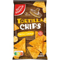 Gut&Günstig Tortillachips Cheese Mais-Chips mit Käsegeschmack (300g Packung) + usy Block