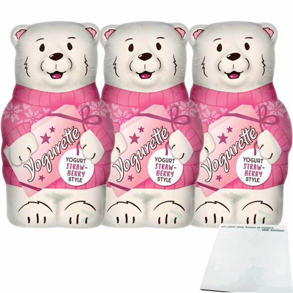 Yogurette Eisbär Erdbeere 3er Pack (3x75g) + usy Block