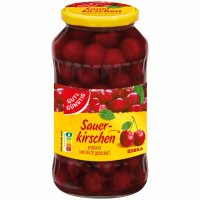 Gut&Günstig Sauerkirschen leicht gezuckert entsteint 6er Pack (6x680g Glas) + usy Block