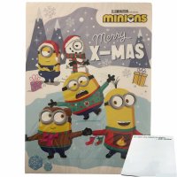 Minions Adventskalender Merry X-MAS (75g Packung) + usy Block