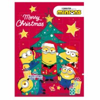 Minions Adventskalender Merry Christmas (75g Packung) + usy Block