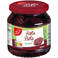 Gut&Günstig Rote Bete Scheiben im Bundschnitt mit Zwiebeln 6er Pack (6x430g ATG) + usy Block