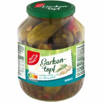 Gut&Günstig Gurkentopf knackig-würzig mit Silberzwiebel 6er Pack (6x850g ATG) + usy Block
