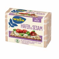 Wasa Knäckebrot Hafer & Sesam 6er Pack (6x230g Packung) + usy Block