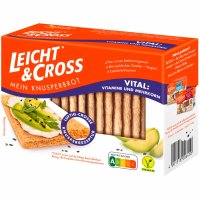 Leicht&Cross Knusperbrot Vital 6er Pack (6x125g Packung) + usy Block