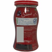 Schwartau Samt zweierlei Kirschen Fruchtaufstrich ohne Stücke 6er Pack (6x270g Glas) + usy Block