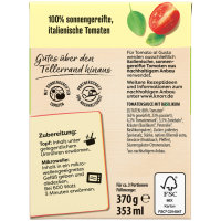 Knorr Tomato al Gusto Basilikum Saucen-Basis für Pizza Pasta und Aufläufe 6er Pack (6x370g Packung) + usy Block