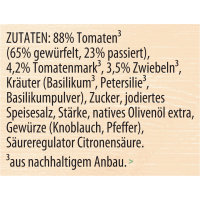 Knorr Tomato al Gusto Basilikum Saucen-Basis für Pizza Pasta und Aufläufe 6er Pack (6x370g Packung) + usy Block
