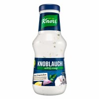 Knorr Knoblauchsauce mit Zwiebelstückchen und...