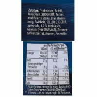 Knorr Knoblauchsauce mit Zwiebelstückchen und Joghurt mild und cremig 3er Pack (3x250ml Flasche) + usy Block