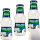 Knorr Knoblauchsauce mit Zwiebelstückchen und Joghurt mild und cremig 3er Pack (3x250ml Flasche) + usy Block