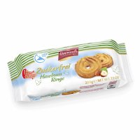 Coppenrath Haselnuss-Ringe ohne Zucker 6er Pack (6x200g Packung) + usy Block