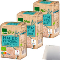 Edeka BIO Haferflocken extra zart 3er Pack (3x500g...