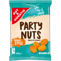 Gut&Günstig Party Nuts Erdnüsse im Teigmantel Paprika-Style (200g Packung)