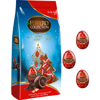 Ferrero Collection Weihnachtspack: Knusprige Schokozapfen Kakao & Haselnuss (2x100g Beutel) + Rocher Tanne (150g) + usy Block