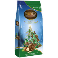 Ferrero Collection Weihnachtspack: Knusprige Schokozapfen Kakao & Haselnuss (2x100g Beutel) + Rocher Tanne (150g) + usy Block