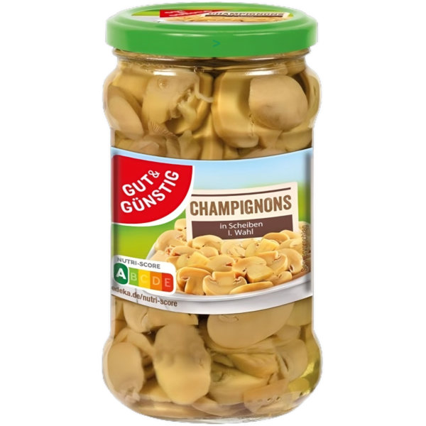 Gut&Günstig Champignons in Scheiben 1 Wahl (280g Glas)