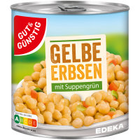 Gut&Günstig Gelbe Erbsen mit Suppengrün 6er Pack (6x800g Dose) + usy Block