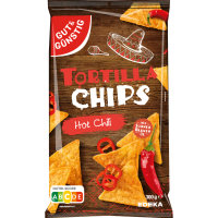 Gut&Günstig Tortilla Chips Hot Chili 6er Pack (6x300g Packung) + usy Block