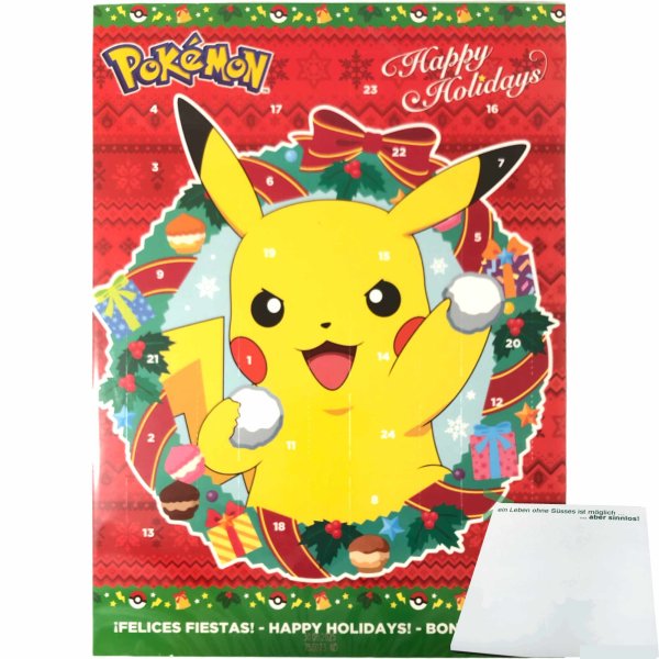 Pokemon Adventskalender (65g Packung) + usy Block