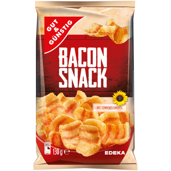 Gut&Günstig Bacon Snack herzhafter Knabberspaß (130g Packung)