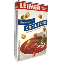 Leimer Croutons Natur ungewürzt für Suppen Salat 100g MHD 13.06.2023 Restposten Sonderpreis