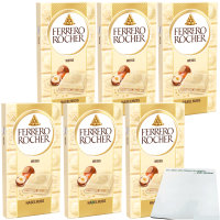 Ferrero Schokolade Rocher Haselnuss Weiss 6er Pack (6x90g...