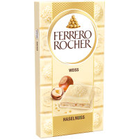 Ferrero Schokolade Rocher Haselnuss Weiss 6er Pack (6x90g Tafel) + usy Block