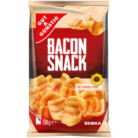 Gut&Günstig Bacon Snack herzhafter Knabberspaß 6er Pack (6x130g Packung) + usy Block