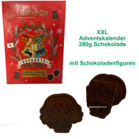 Harry Potter Adventskalender Hogwarts Premium XL rot (280g Schokolade) + usy Block