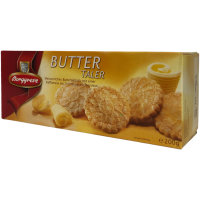 Borggreve Buttertaler Meisterliches Buttergebäck mit Kristallzucker bestreut 3er Pack (3x200g Packung) + usy Block