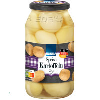 Edeka Speisekartoffeln küchenfertig geschält und gekocht 6er Pack (6x680g Glas) + usy Block