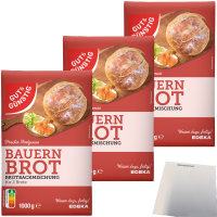 Gut&Günstig Brotbackmischung Bauernbrot 3er Pack...