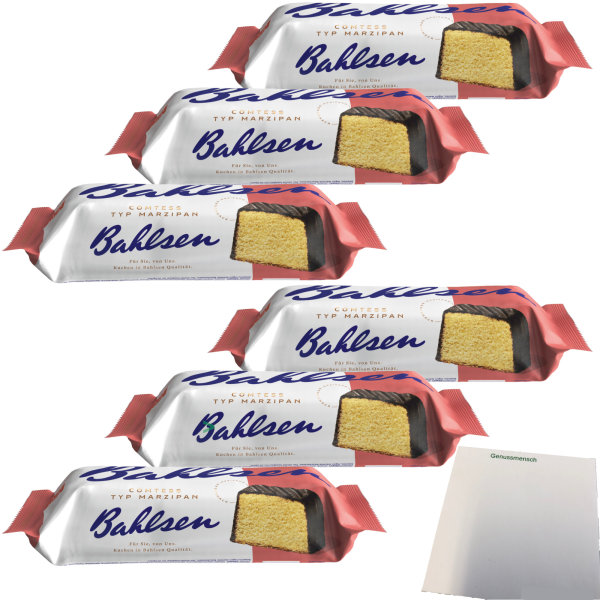 Bahlsen Comtess feiner Rührkuchen Marzipan Typ Marzipan 6er Pack (6x350g Packung) + usy Block