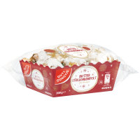 Gut&Günstig Butterstollenkonfekt ohne Marzipan mit 28 % Rosinen verfeinert 3er Pack (3x300g Packung) + usy Block