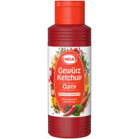 Hela Curry Gewürz Ketchup leicht scharf VPE (12x300ml Flasche) + usy Block