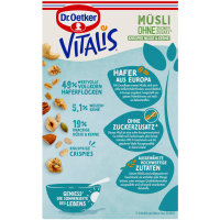 Dr. Oetker Vitalis Müsli Knusper Nüsse und Kerne ohne Zuckerzusatz (400g Packung)