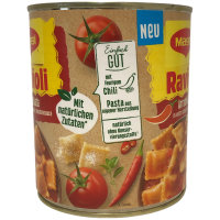 Maggi Ravioli Arrabiata in extra scharfer Tomatensauce (800g Dose)