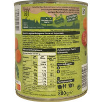 Maggi Ravioli Bolognese mit Soja-Hack vegan 6er Pack (6x800g Dose) + usy Block