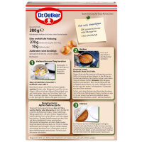 Dr. Oetker Backmischung für Nuss-Tarte 6er Pack (6x380g Packung) + usy Block