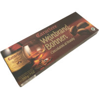 Caractere Weinbrandbohnen Zartbitterschokolade gefüllt mit Weinbrandt (200g Packung)