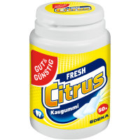 Gut&Günstig Fresh Citrus Kaugummi Zuckerfrei Citrus und Mentholgeschmack (50 Stk. Dose)