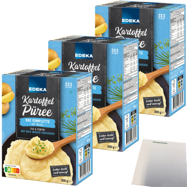 Edeka Kartoffelpüree komplett mit Milch 3er Pack (3x300g Packung) + usy Bock