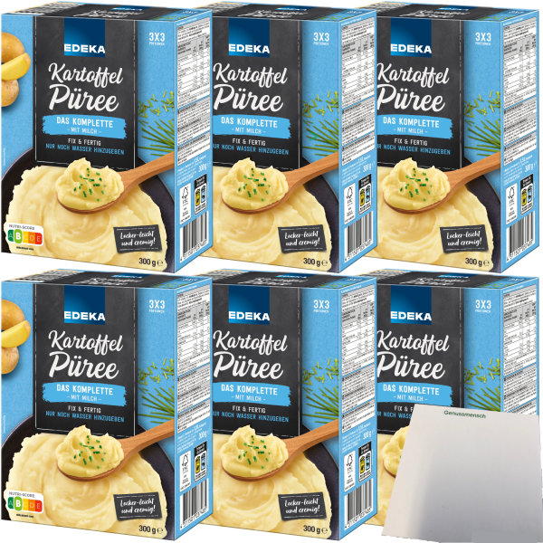 Edeka Kartoffelpüree komplett mit Milch 6er Pack (6x300g Packung) + usy Bock