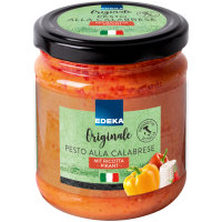 Edeka Pesto alla Calabrese das Original aus Italien pikant 3er Pack (3x190g Glas) + usy Block