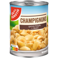 Gut&Günstig Champignons 1. Wahl ganze Köpfe 3er Pack (3x400g Dose) + usy Block
